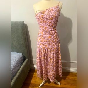 Mable pink Sample dress with keyhole accent